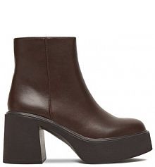 Botki na obcasie DeeZee brązowe
