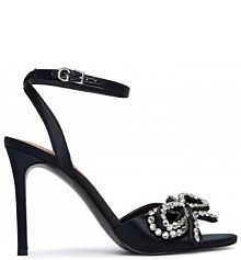 Sandały na obcasie Guess czarne