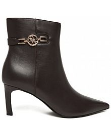 Botki na obcasie Guess brązowe