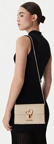 Torebka wieczorowa LOVE MOSCHINO écru