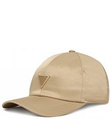 Czapka z daszkiem Guess beżowa damska