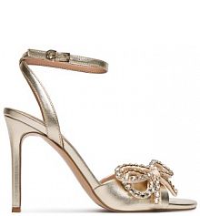 Sandały na obcasie Guess złote