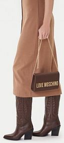 Torebka wieczorowa LOVE MOSCHINO brązowa