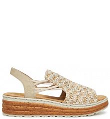 Sandały na obcasie Rieker beżowe