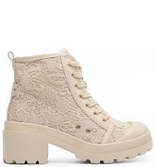 Botki na obcasie DeeZee beżowe