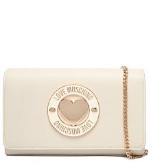 Torebka wieczorowa LOVE MOSCHINO écru