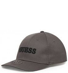 Czapka z daszkiem Guess szara damska