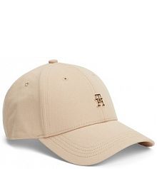 Czapka z daszkiem Tommy Hilfiger beżowa damska