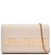 Torebka wieczorowa LOVE MOSCHINO écru