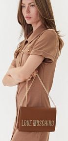 Torebka wieczorowa LOVE MOSCHINO brązowa