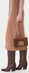 Torebka wieczorowa LOVE MOSCHINO brązowa
