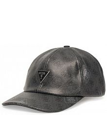 Czapka z daszkiem Guess szara damska