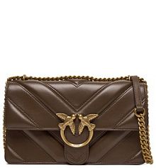 Torebka listonoszka PINKO brązowa