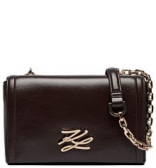 Torebka listonoszka KARL LAGERFELD brązowa