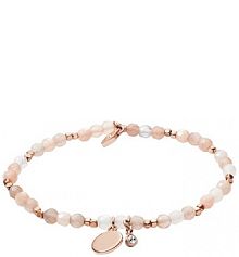 Bransoletka Fossil  beżowa JA6945791