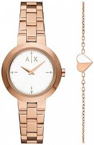Zegarek Armani Exchange  złoty damski AX7175SET