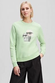 Bluza przez głowę Karl Lagerfeld  zielona A1W20081