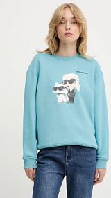 Bluza przez głowę Karl Lagerfeld  turkusowa A3W20057