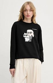 Bluza przez głowę Karl Lagerfeld  czarna A3W20057