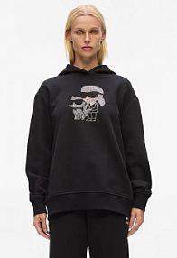 Bluza przez głowę Karl Lagerfeld  czarna A4W20070