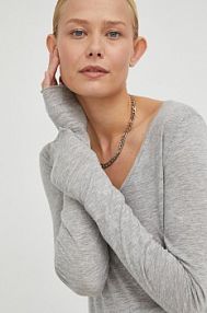 Longsleeve American vintage  szary damski JAC52