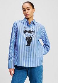 Koszula z długim rękawem Karl Lagerfeld  niebieska A2W11031