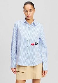 Koszula z długim rękawem Karl Lagerfeld  niebieska A2W11032