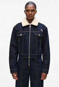 Kurtka jeansowe Karl Lagerfeld  granatowa damska A4W14025