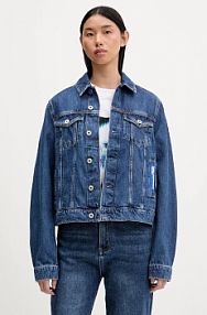 Kurtka jeansowe Karl Lagerfeld Jeans  granatowa damska A1W14002