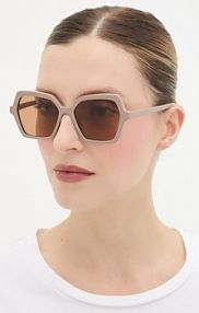 Okulary alexander mcqueen  beżowe damskie AM0537S