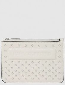 Portfel Karl Lagerfeld  beżowy damski A4W32028