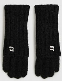 Rękawiczki Karl Lagerfeld  czarne damskie A4W33054