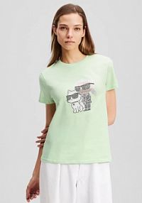 T-shirt Karl Lagerfeld  zielony damski A1W17131