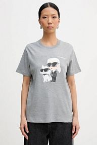 T-shirt Karl Lagerfeld  szary damski A3W17077