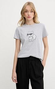 T-shirt Karl Lagerfeld  szary damski A3W17110