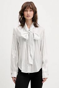 Koszula z długim rękawem HUGO  srebrna 50548422