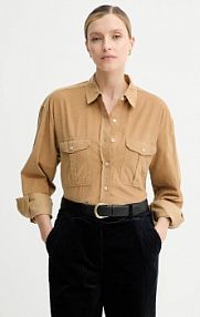 Koszula z długim rękawem Marc O'Polo  beżowa 508088242173