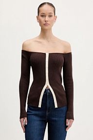 Sweter Abercrombie & Fitch  brązowy damski KI150.5429.48