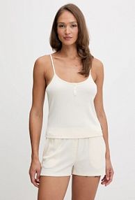 Piżama Karl Lagerfeld  beżowa damska A3W45006