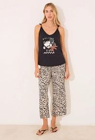 Piżama Women'secret  czarna damska 3139914