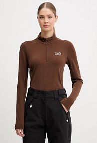 Bluza przez głowę EA7 Emporio Armani  brązowa AF14634.7W000