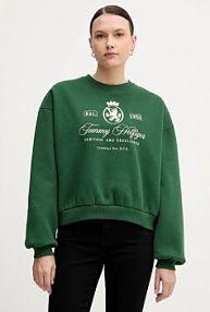 Bluza przez głowę Tommy Hilfiger  zielona WW0WW46128