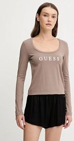 Longsleeve Guess  brązowy damski O5RI00.KBBU1