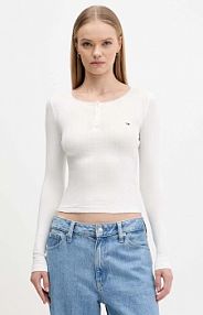 Longsleeve Tommy Jeans  biały damski DW0DW21575