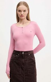 Longsleeve Tommy Jeans  różowy damski DW0DW21575