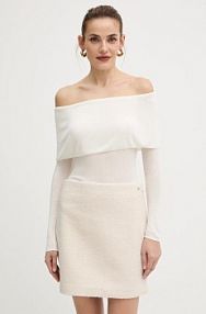 Longsleeve Guess  beżowy damski W5BR48.Z0612