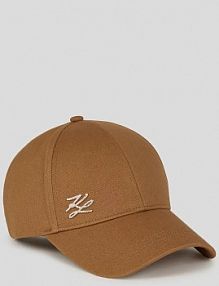 Czapka z daszkiem Karl Lagerfeld  brązowa damska A3W33015