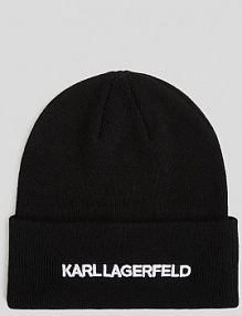 Czapka zimowa Karl Lagerfeld  czarna damska A3W33143