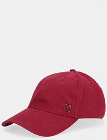 Czapka z daszkiem Calvin Klein  czerwona damska LV04F5059G