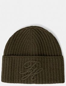 Czapka zimowa Tommy Hilfiger  zielona damska AW0AW17777